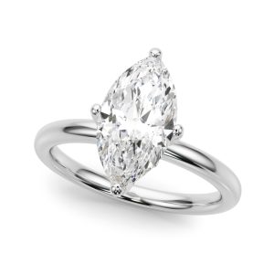 14K White Gold Marquise Diamond Engagement Ring
