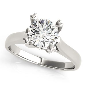 Solitaire Round Diamond Engagement Ring