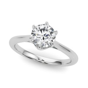 Platinum Solitaire Round Diamond Engagement Ring